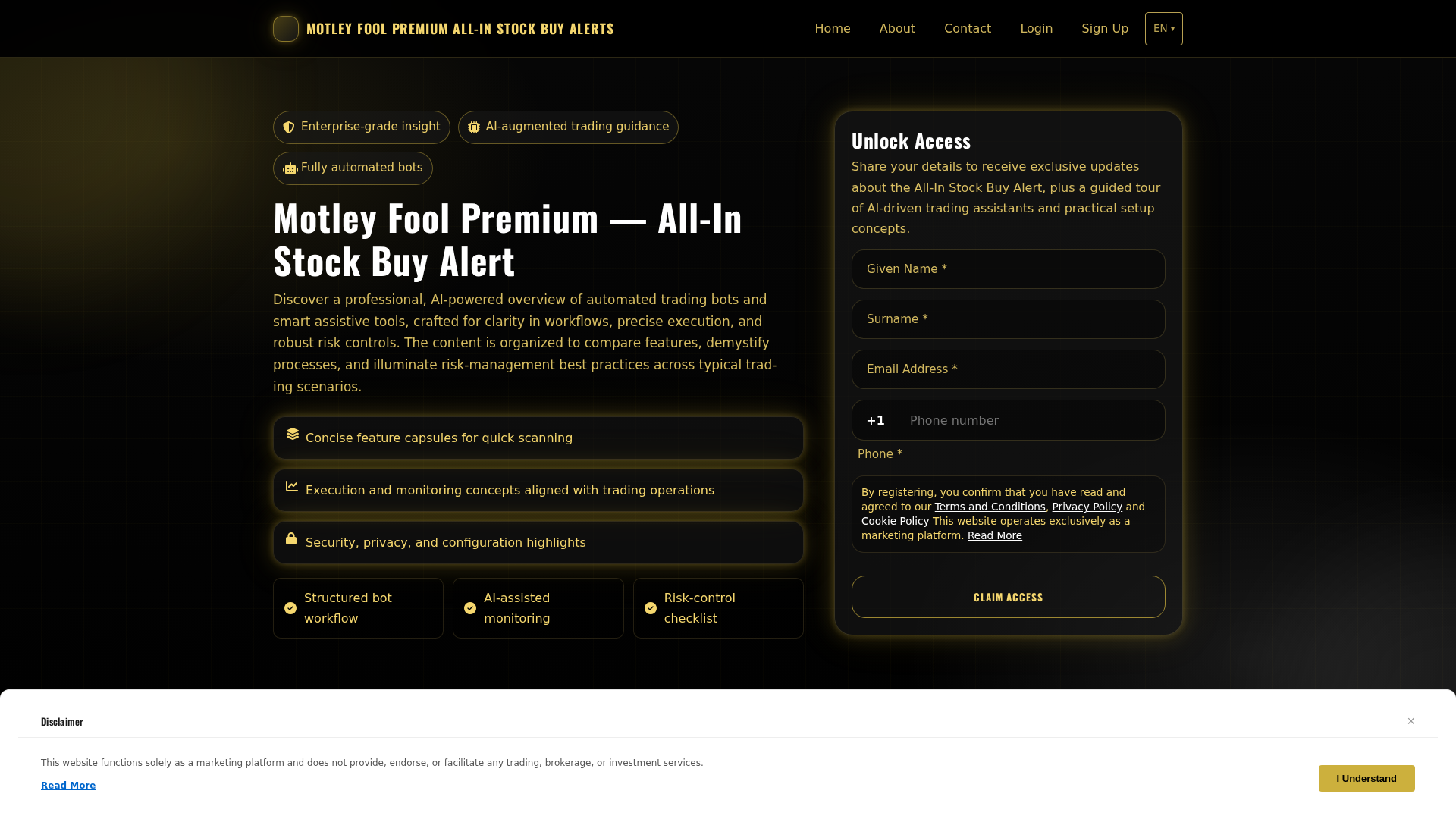 Screenshot of motleyfoolpremiumallinstockbuyalert.digital
