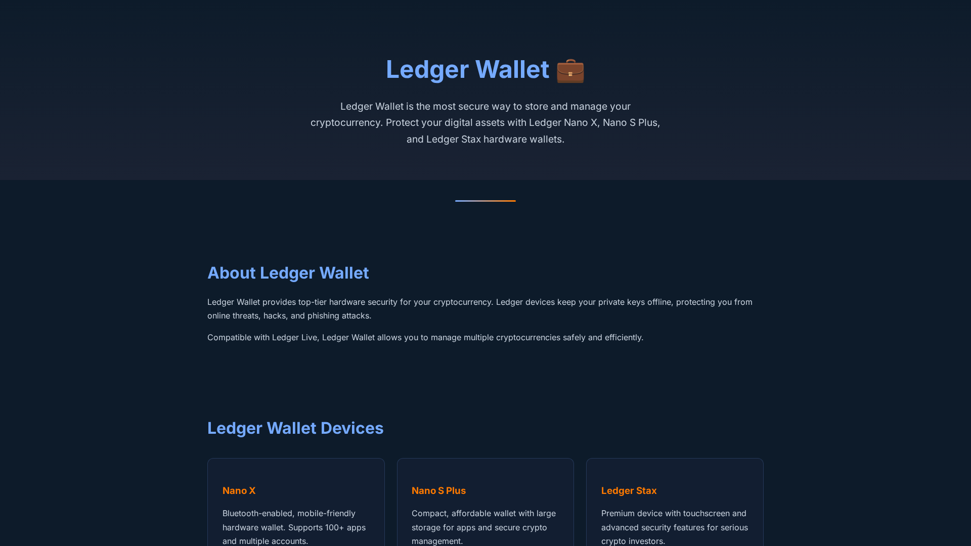 Screenshot of click-ledger-wallet.pages.dev