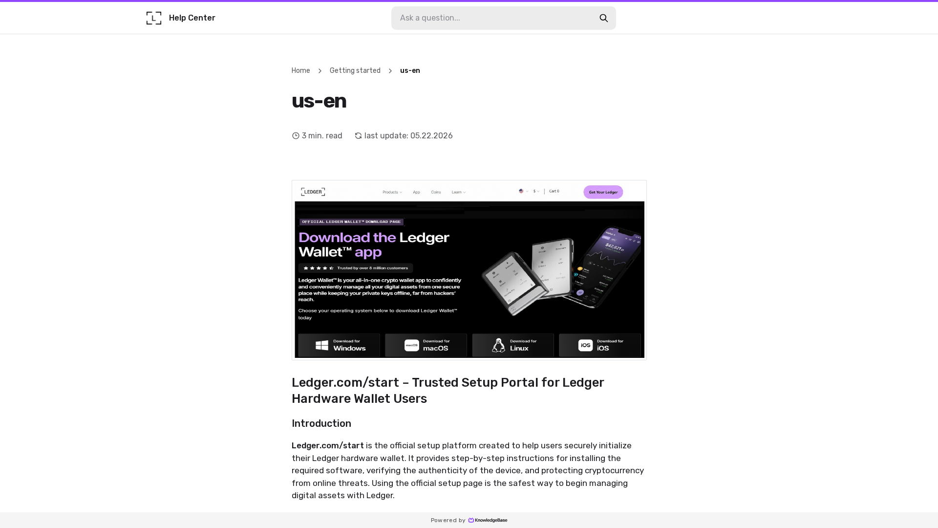 Screenshot of started-ldgrapp.kb.help