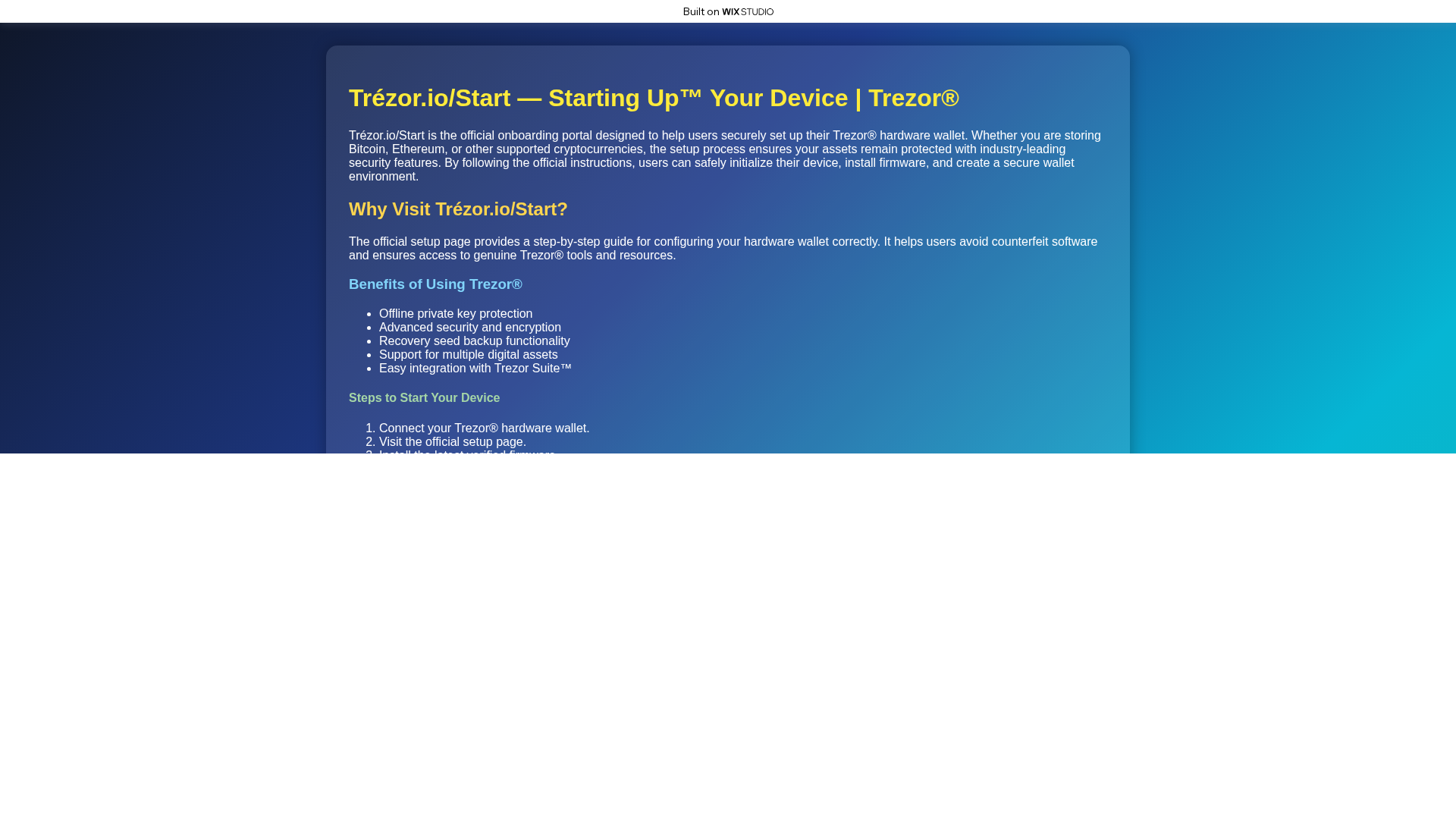 Screenshot of trziostaets.wixstudio.com