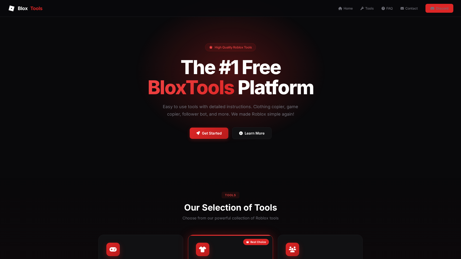 Screenshot of bloxtool.cyou