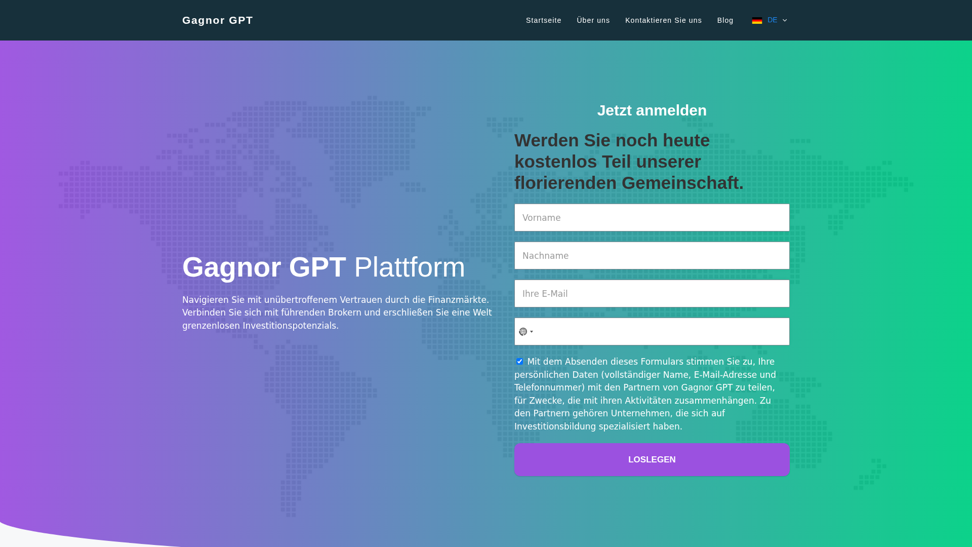 Screenshot of gagnor-gpt.com