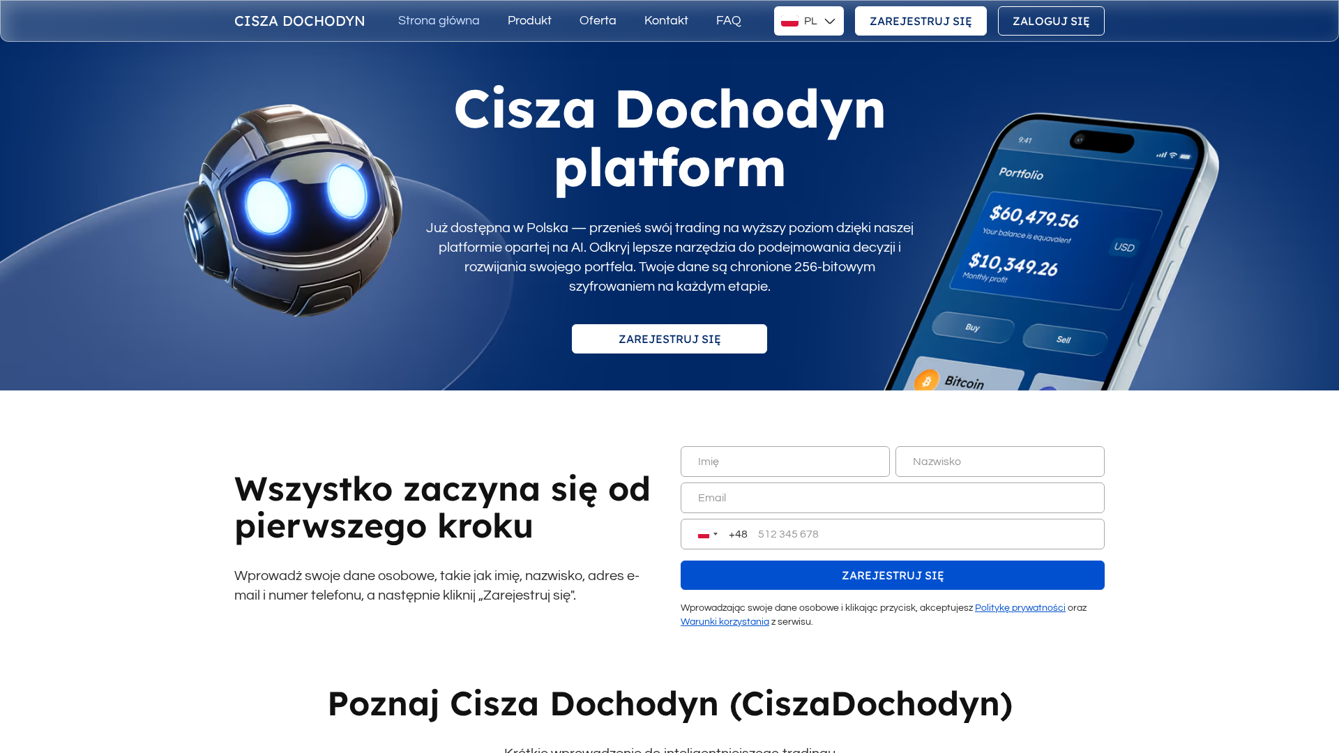 Screenshot of ciszadochodyn.com