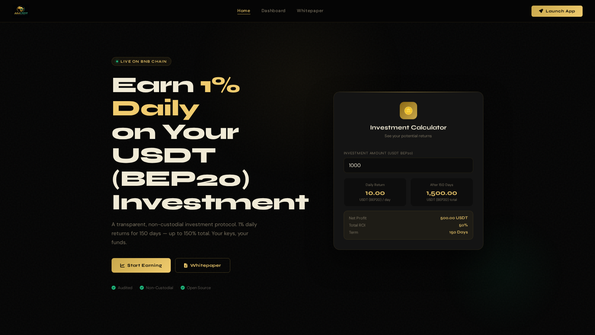 Screenshot of afriusdtsmartteam.com