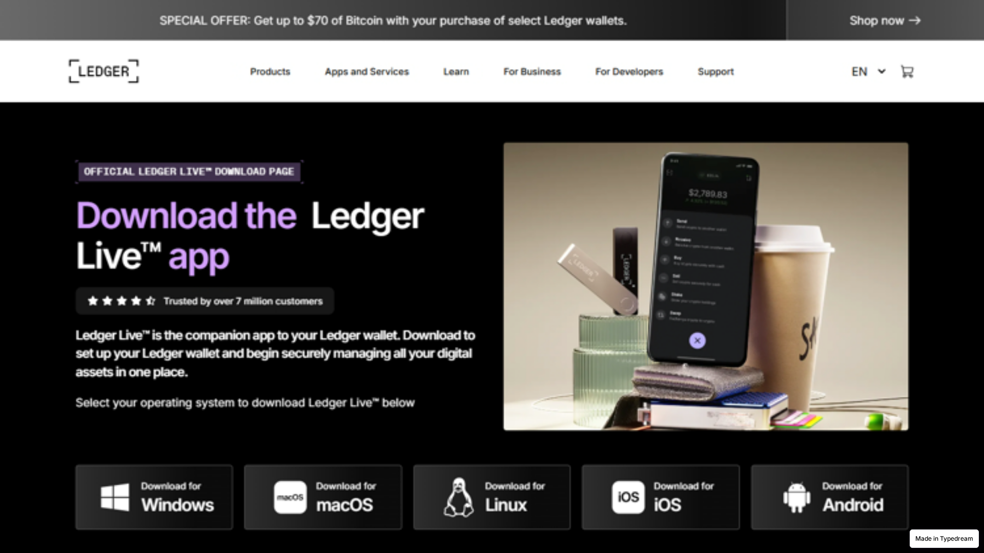 Screenshot of co-web-ledger-live-login.typedream.app