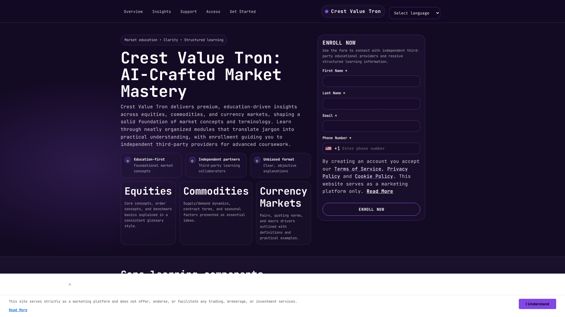 Screenshot of crestvaluetron.digital