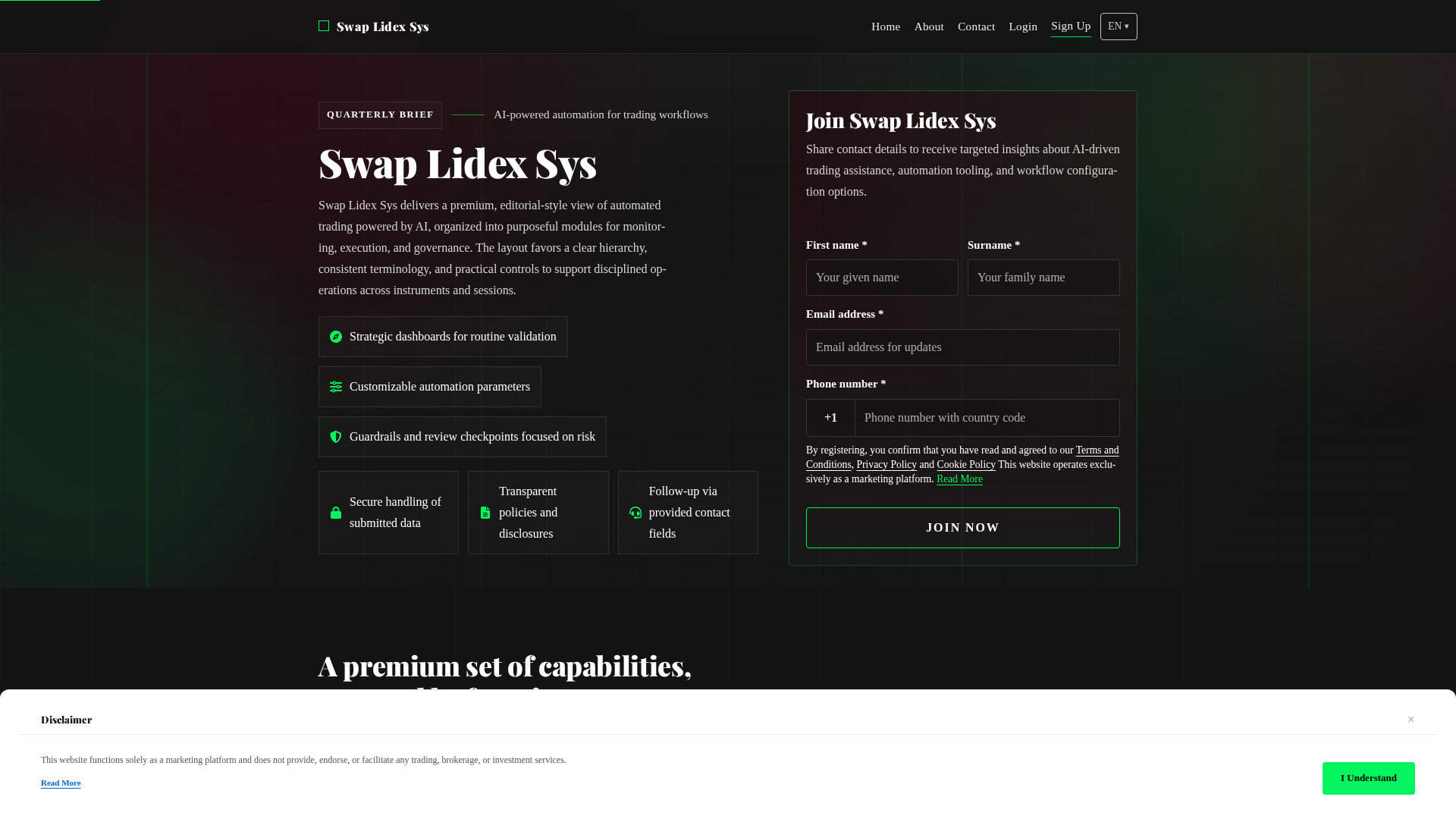 Screenshot of swaplidexsys.digital