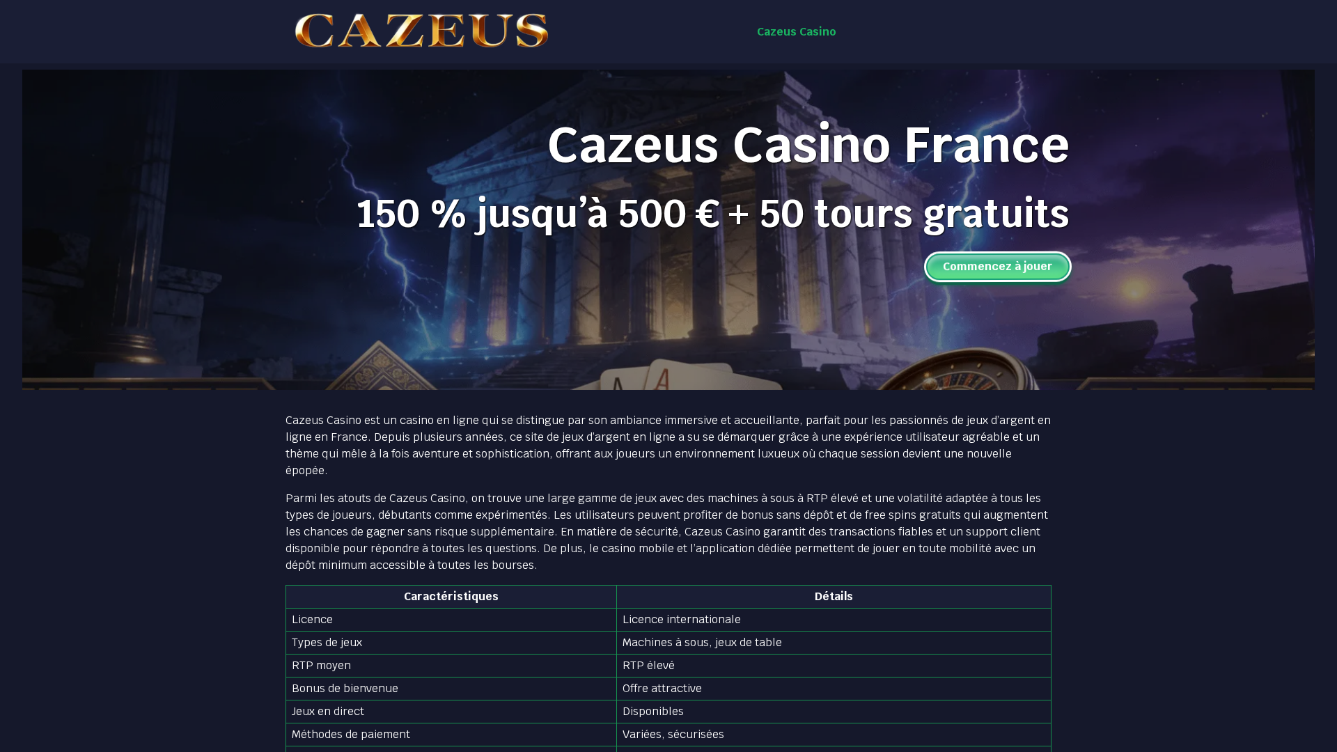 Screenshot of cazeus-casino2.com