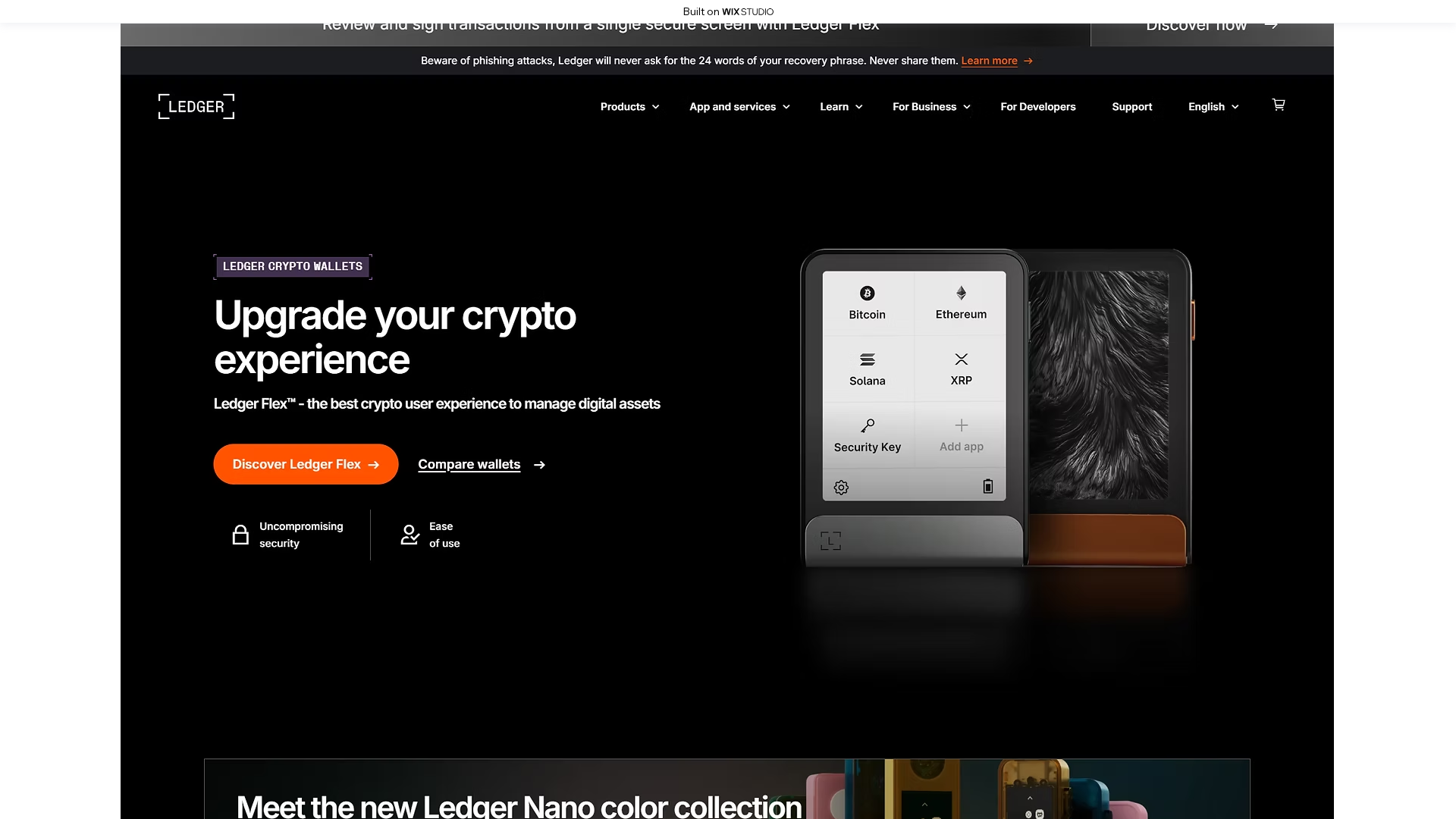 Screenshot of homedesktop-live.wixstudio.com