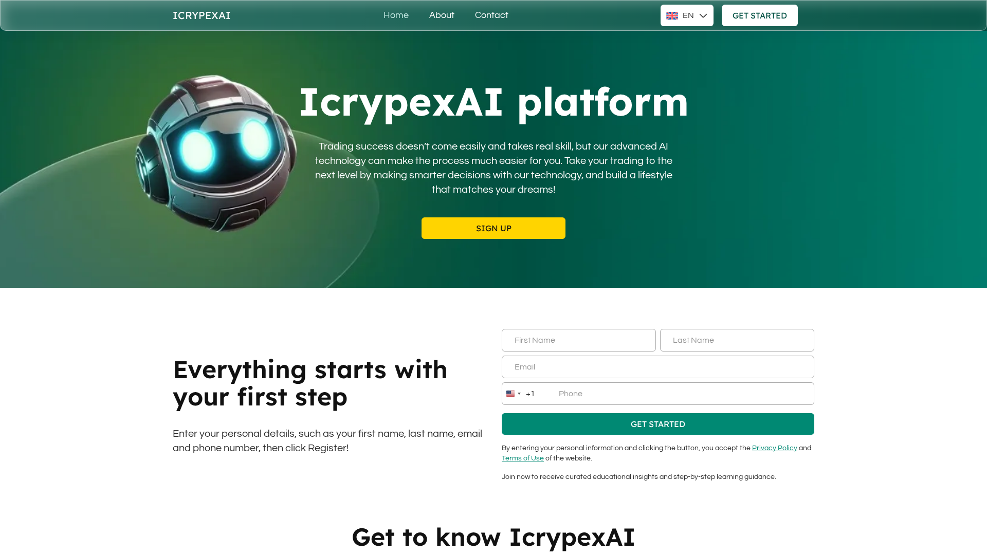 Screenshot of icrypexai.live