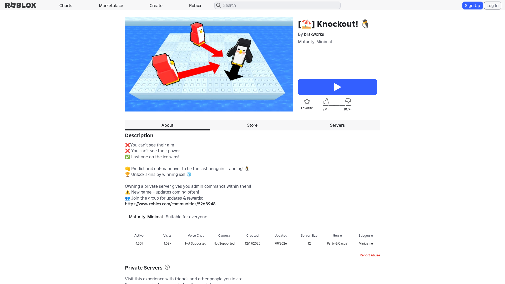 Screenshot of www.roblox.com.bi