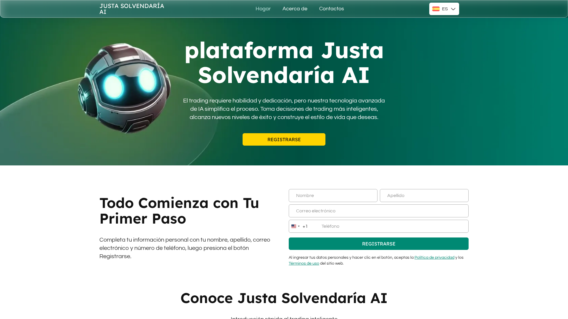 Screenshot of justa-solvendariaai.live
