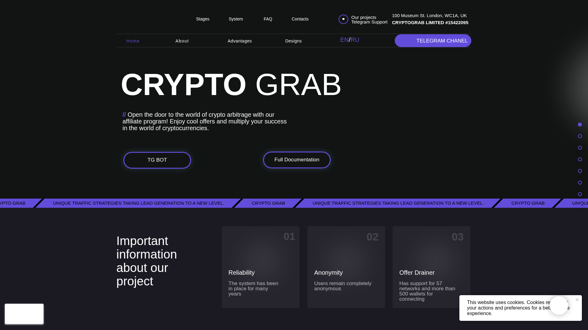 Screenshot of cryptograb.io