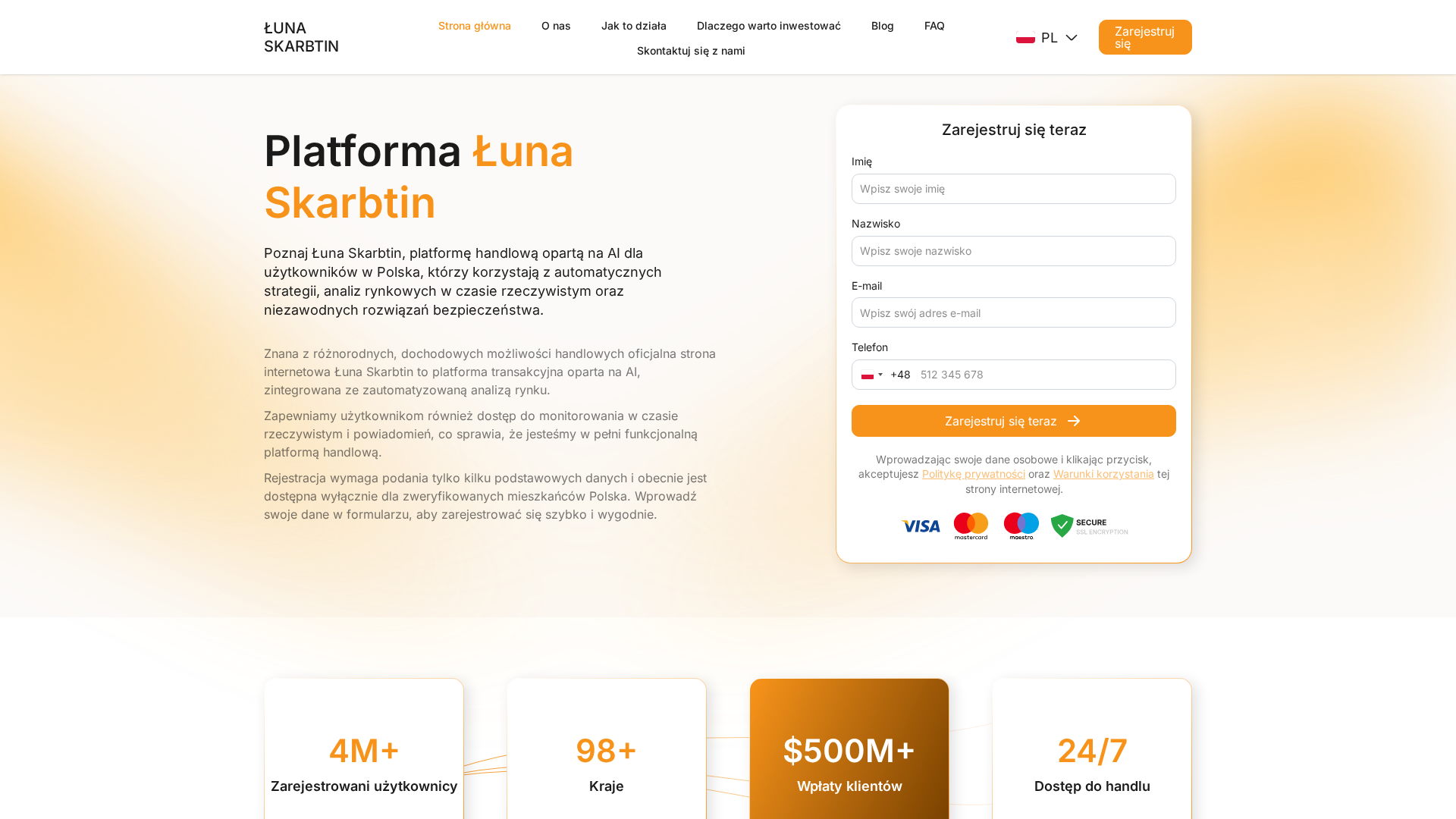 Screenshot of luna-skarbtin.com