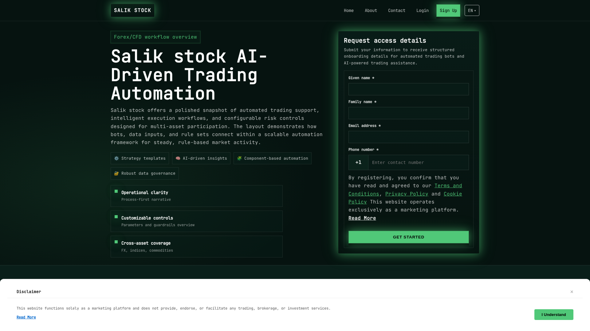 Screenshot of salikstock-tech.com