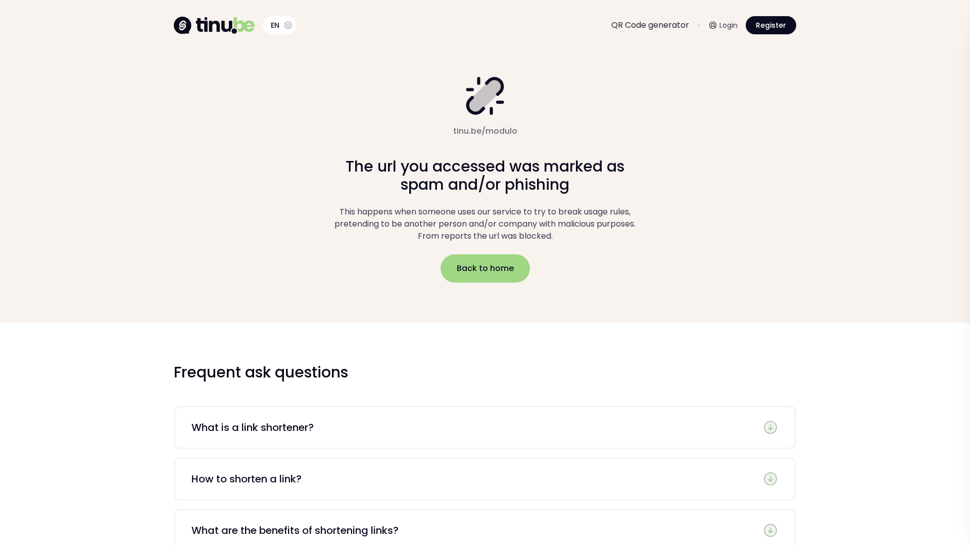 Screenshot of tinu.be