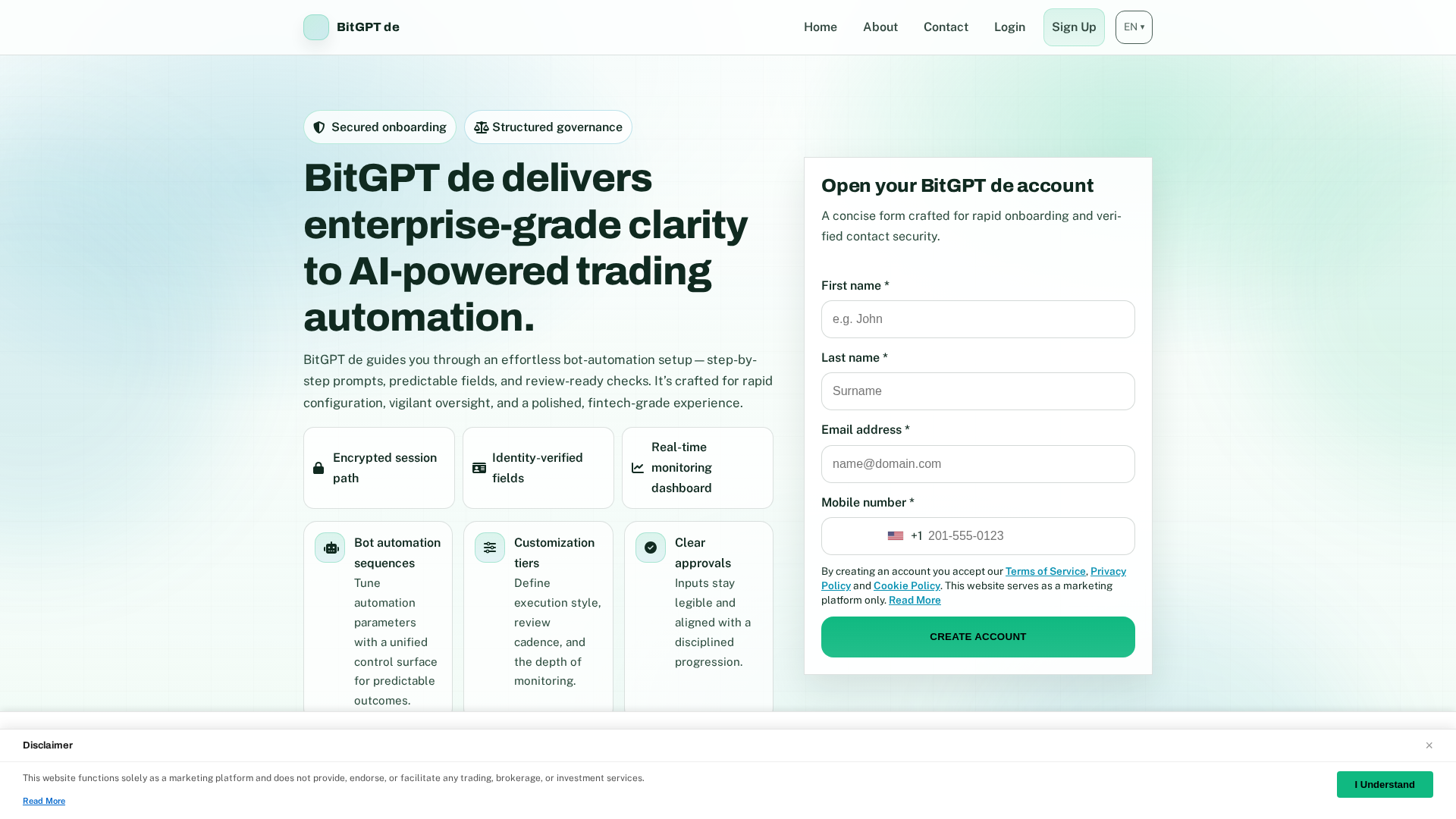 Screenshot of bitgptde.com