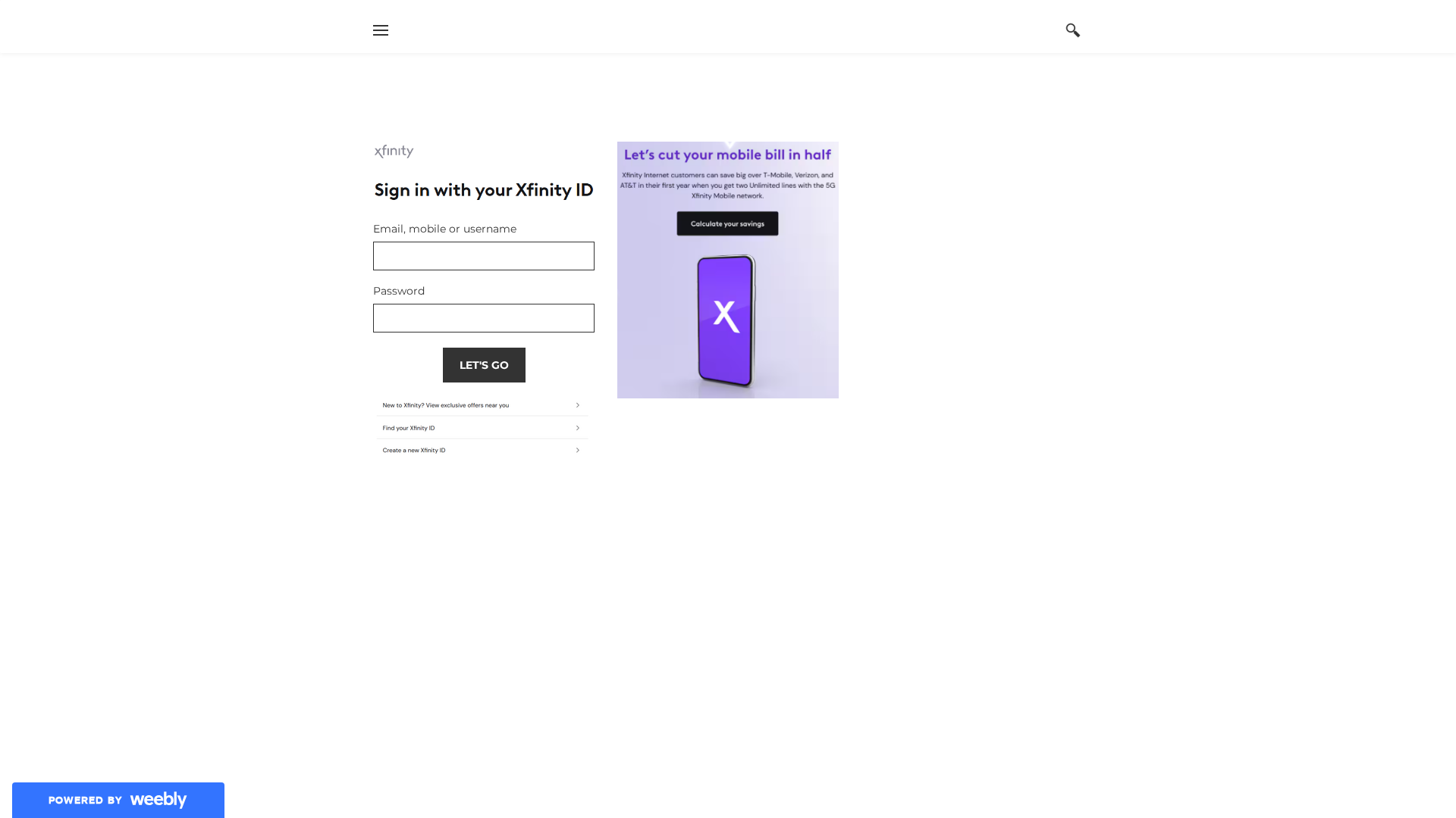 Screenshot of xfinityupdatesncvb.weebly.com