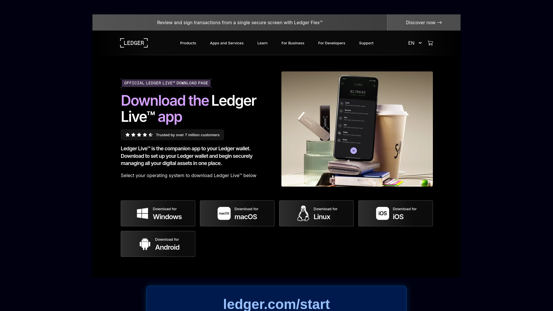 Screenshot of start-us-ledger-eng.netlify.app