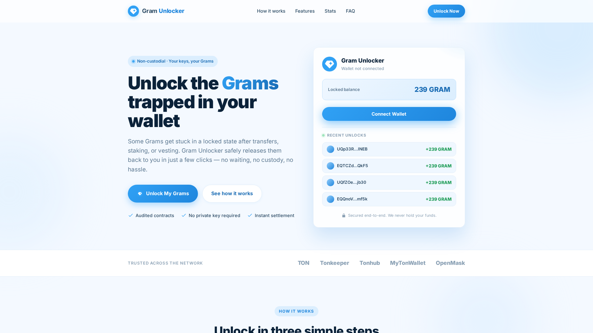 Screenshot of gramunlock.com