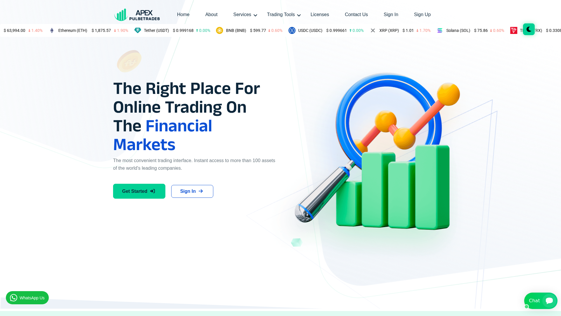 Screenshot of apxpulsetrds.com