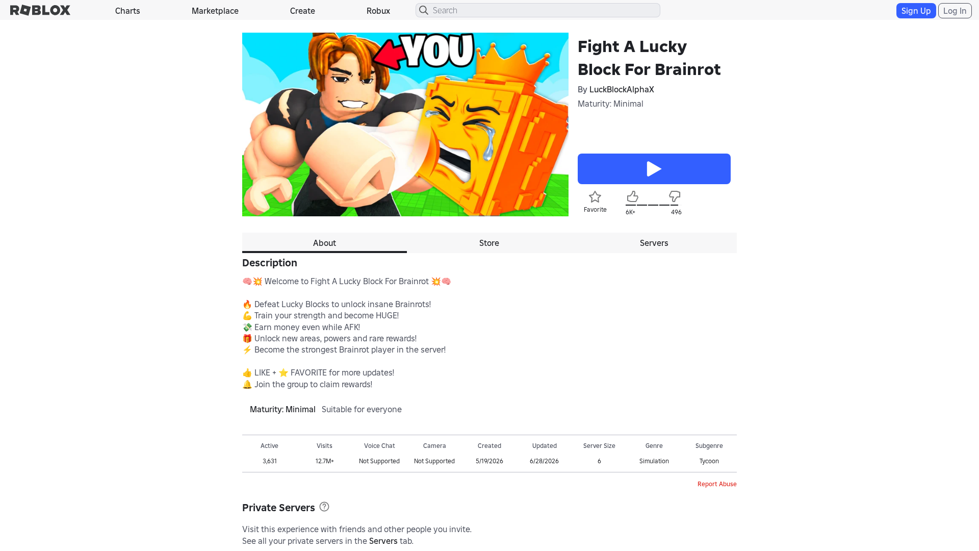 Screenshot of www.roblox.com.bi