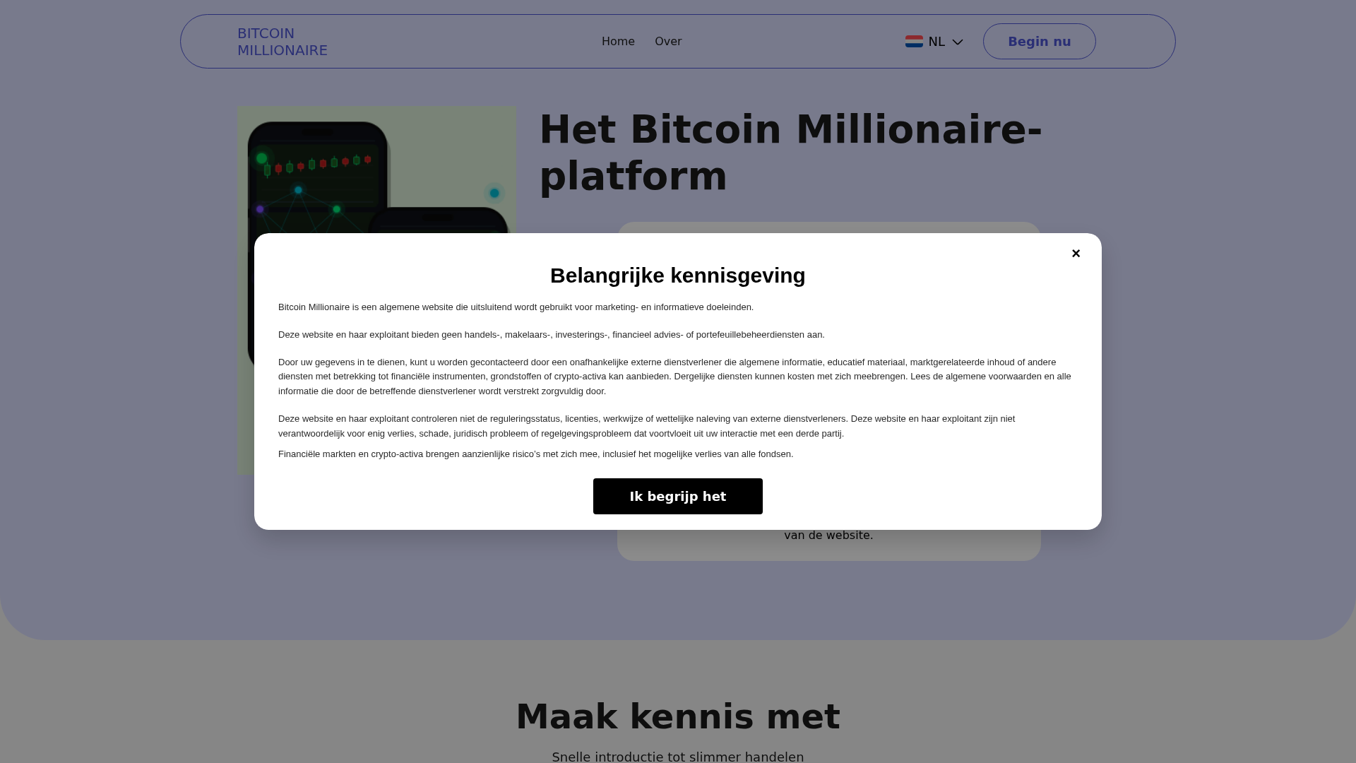 Screenshot of bitcoinmillionaire-nl.live