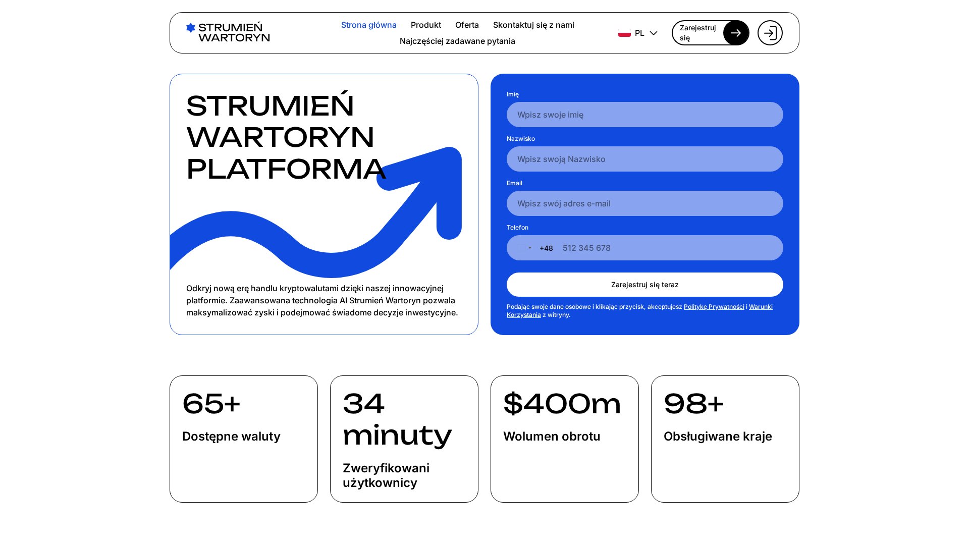 Screenshot of strumienwartoryn.com
