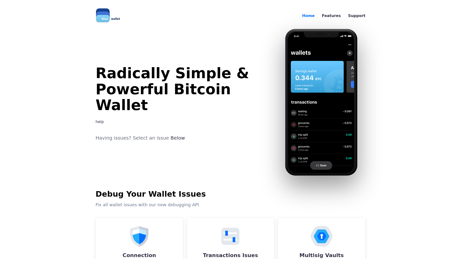 Screenshot of bluewallet-ai.pages.dev