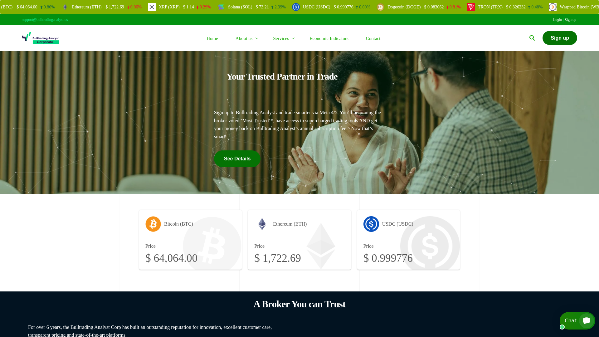 Screenshot of bulltradinganalyst.us