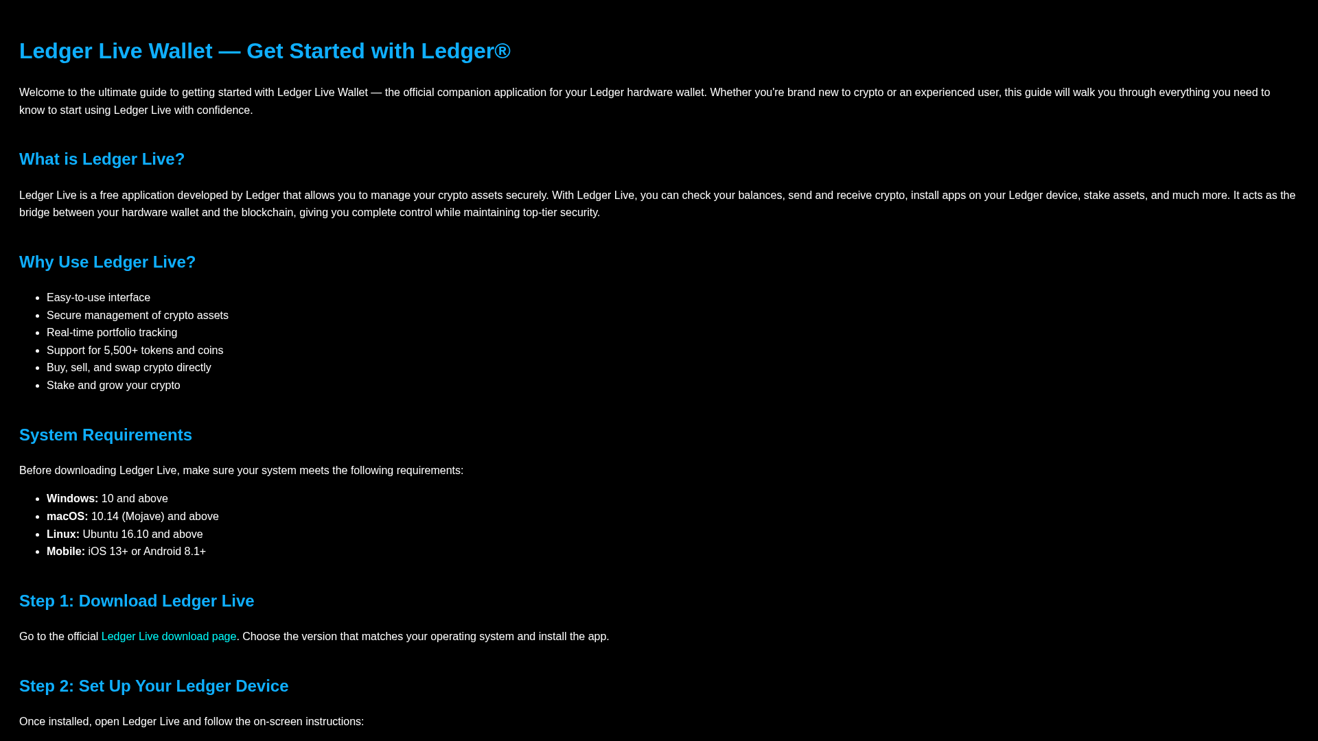 Screenshot of ledger-live-ent-wallet.pages.dev