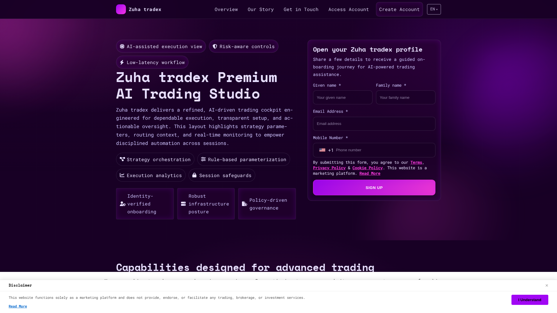 Screenshot of zuhatradex.shop