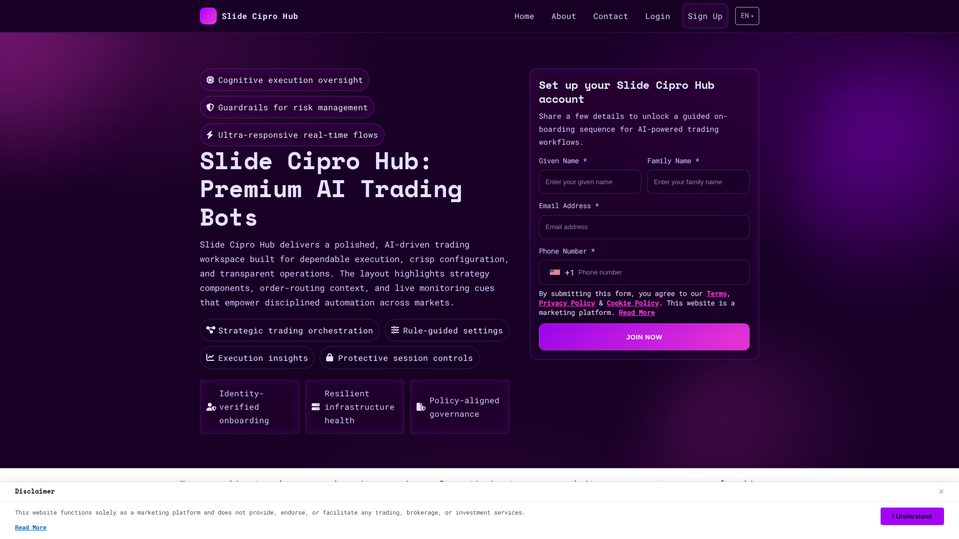 Screenshot of slideciprohub-software.sbs