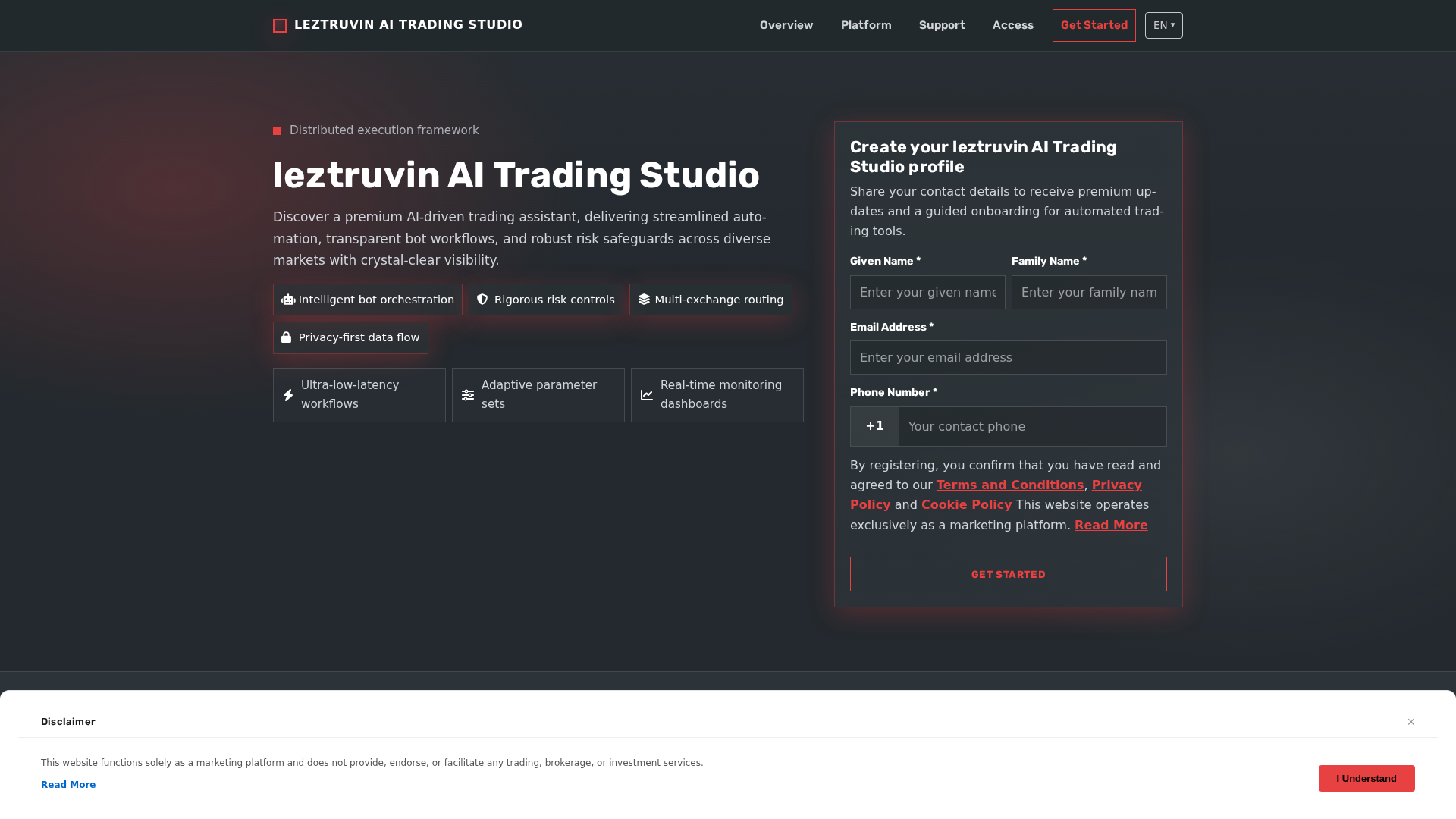 Screenshot of leztruvintradingapp.digital