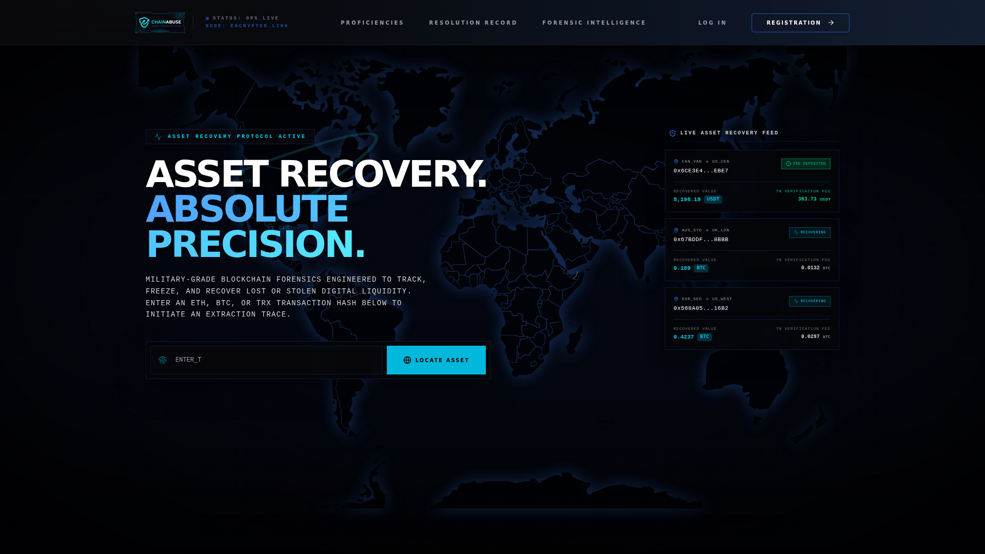 Screenshot of chainabuse.ai