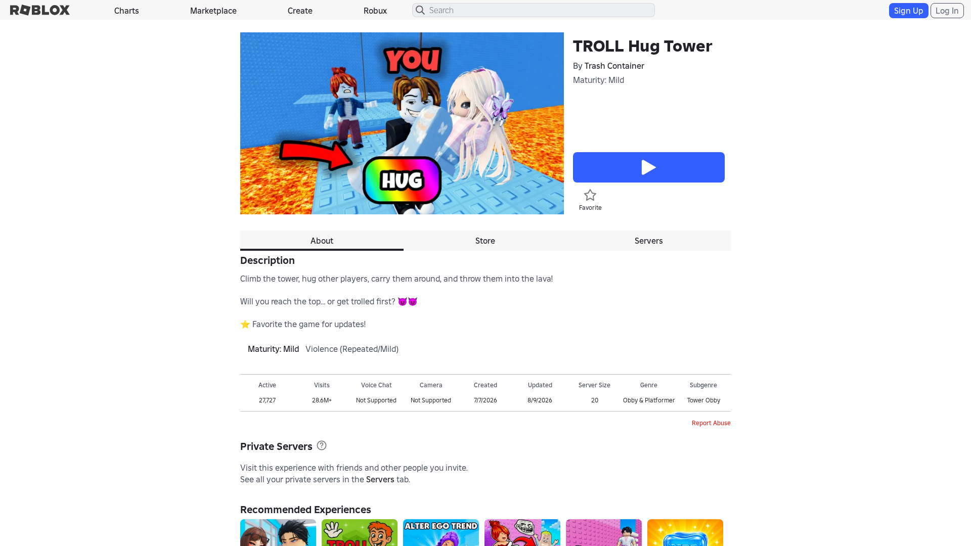 Screenshot of www.roblox.com.gr