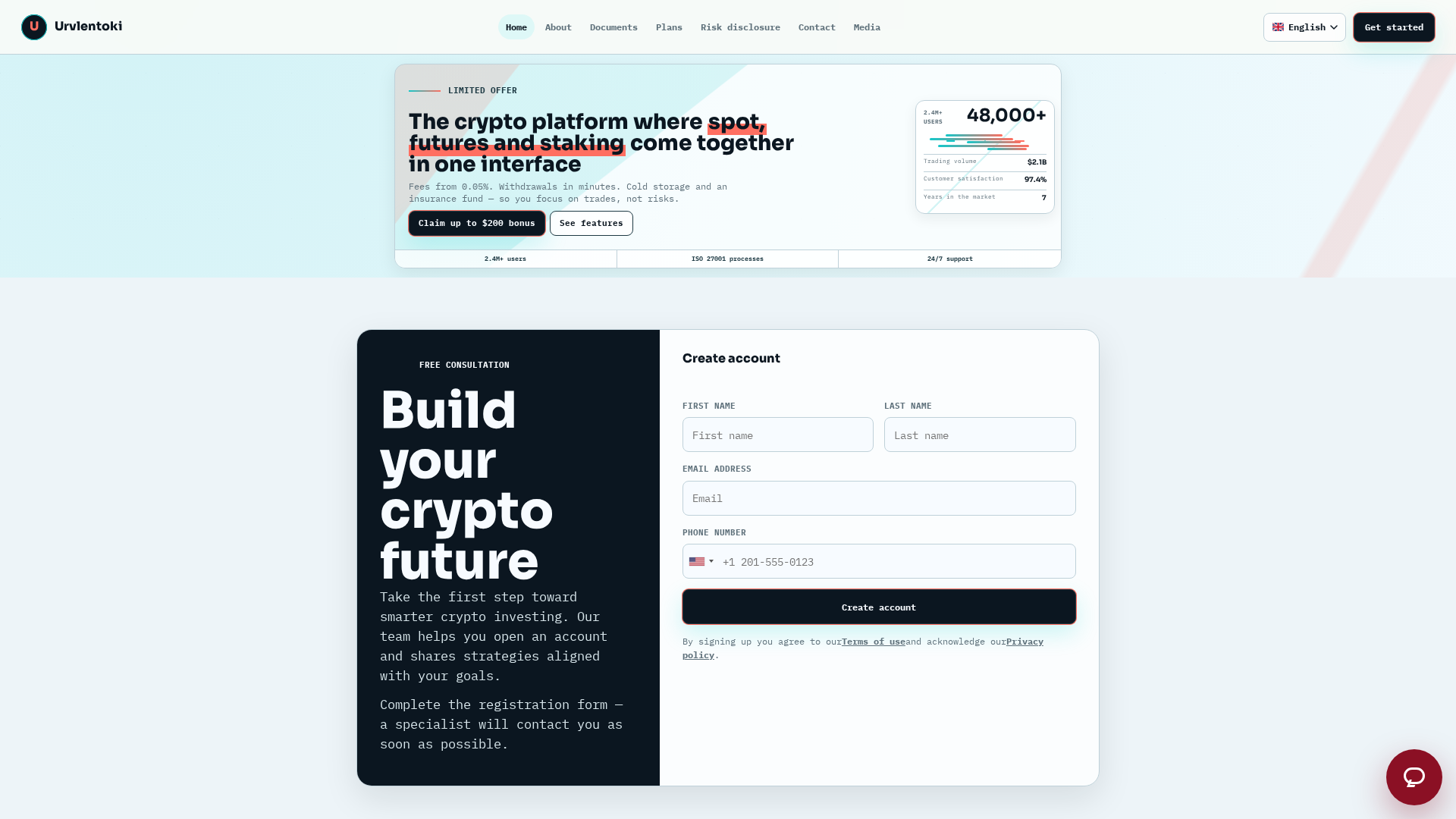 Screenshot of urvlentoki-platform.com