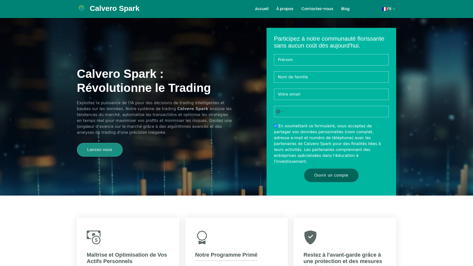 Screenshot of calverospark.org