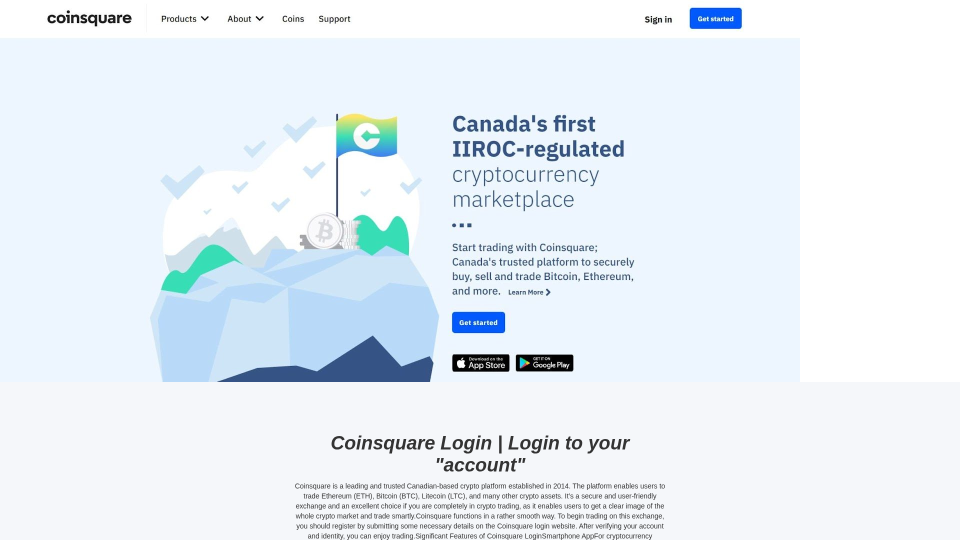 Screenshot of coinsqquuarelogin.webflow.io