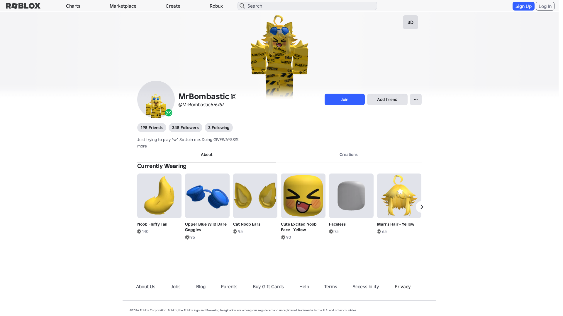 Screenshot of www.roblox.com.ml