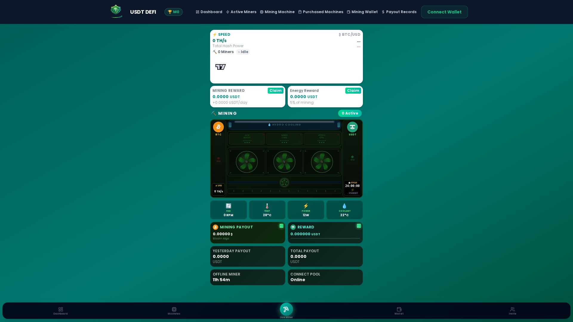 Screenshot of minerdefi.io