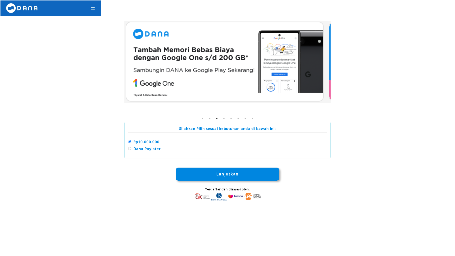 Screenshot of danaa-iindonesiaa.sqq.my.id