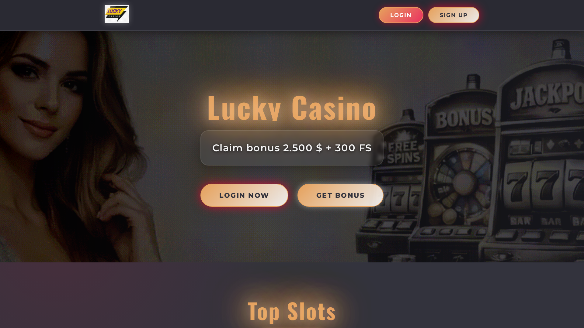 Screenshot of luckycasinoca.com