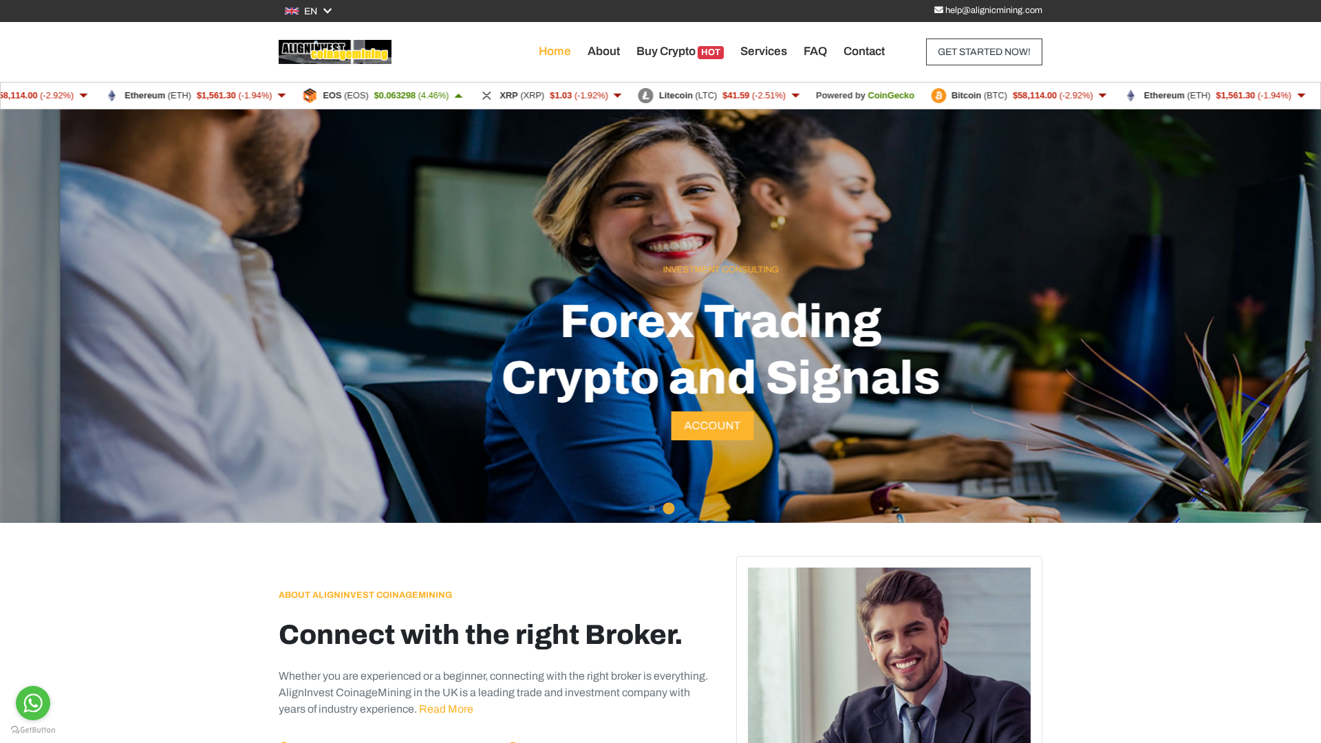 Screenshot of alignicmining.com.faststagecl.com