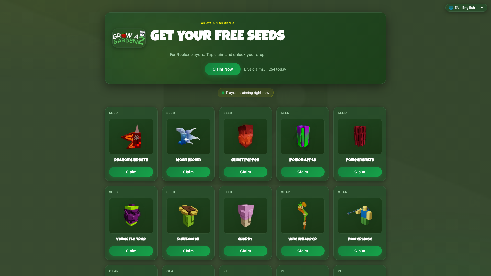 Screenshot of growgardenn2.netlify.app