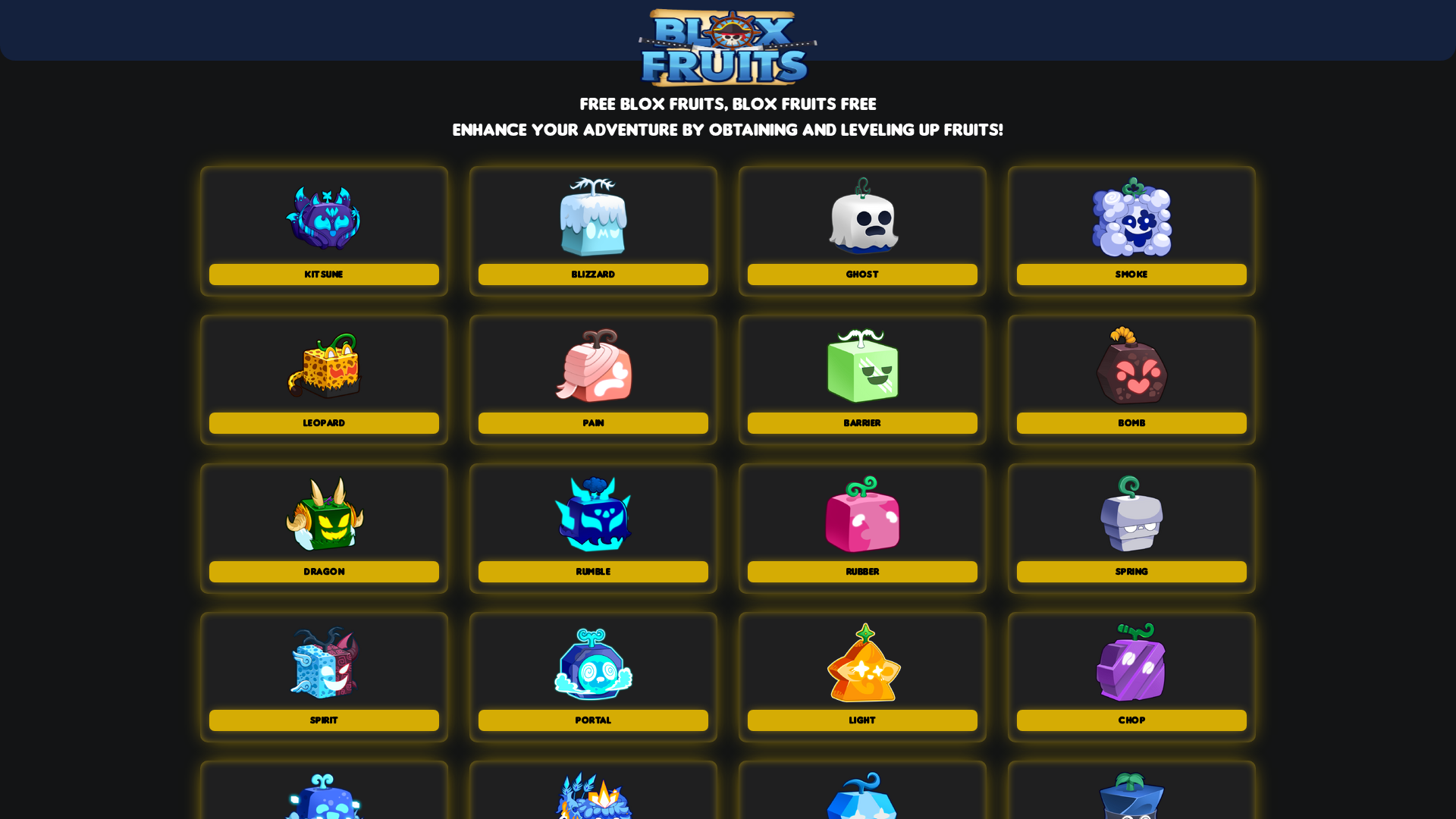 Screenshot of www.bloxfruitsfree.com