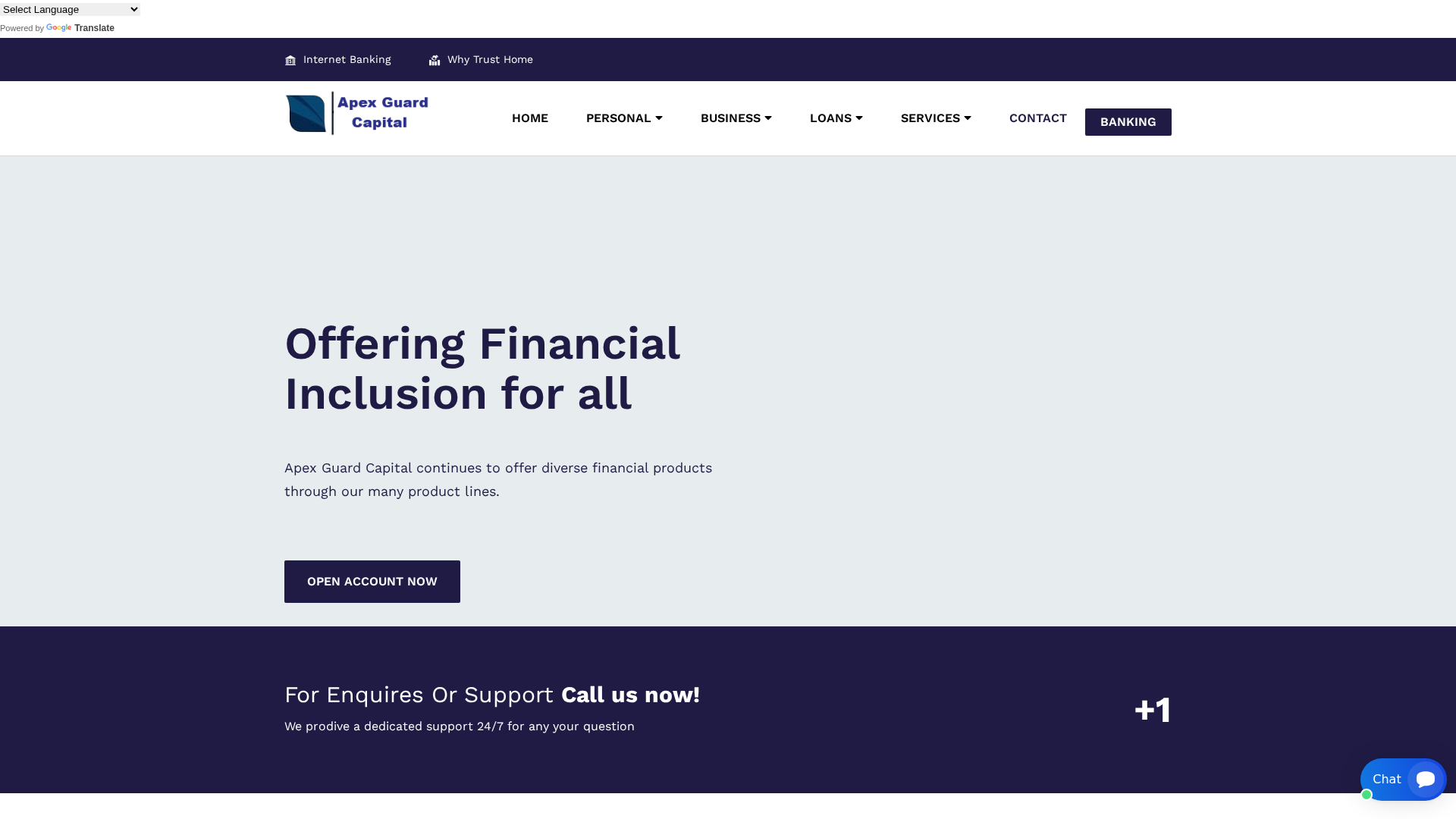 Screenshot of apexguardscapital.com