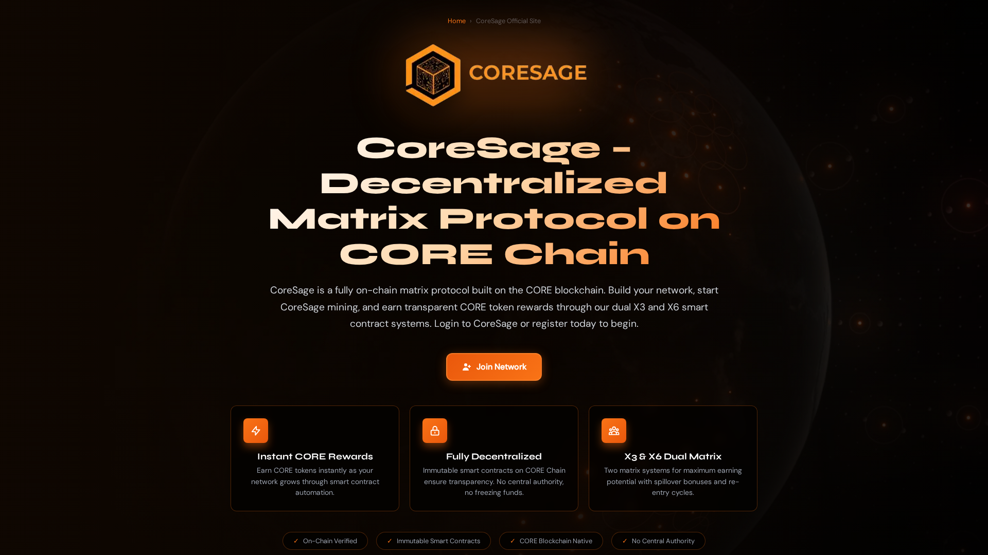 Screenshot of coresage.org