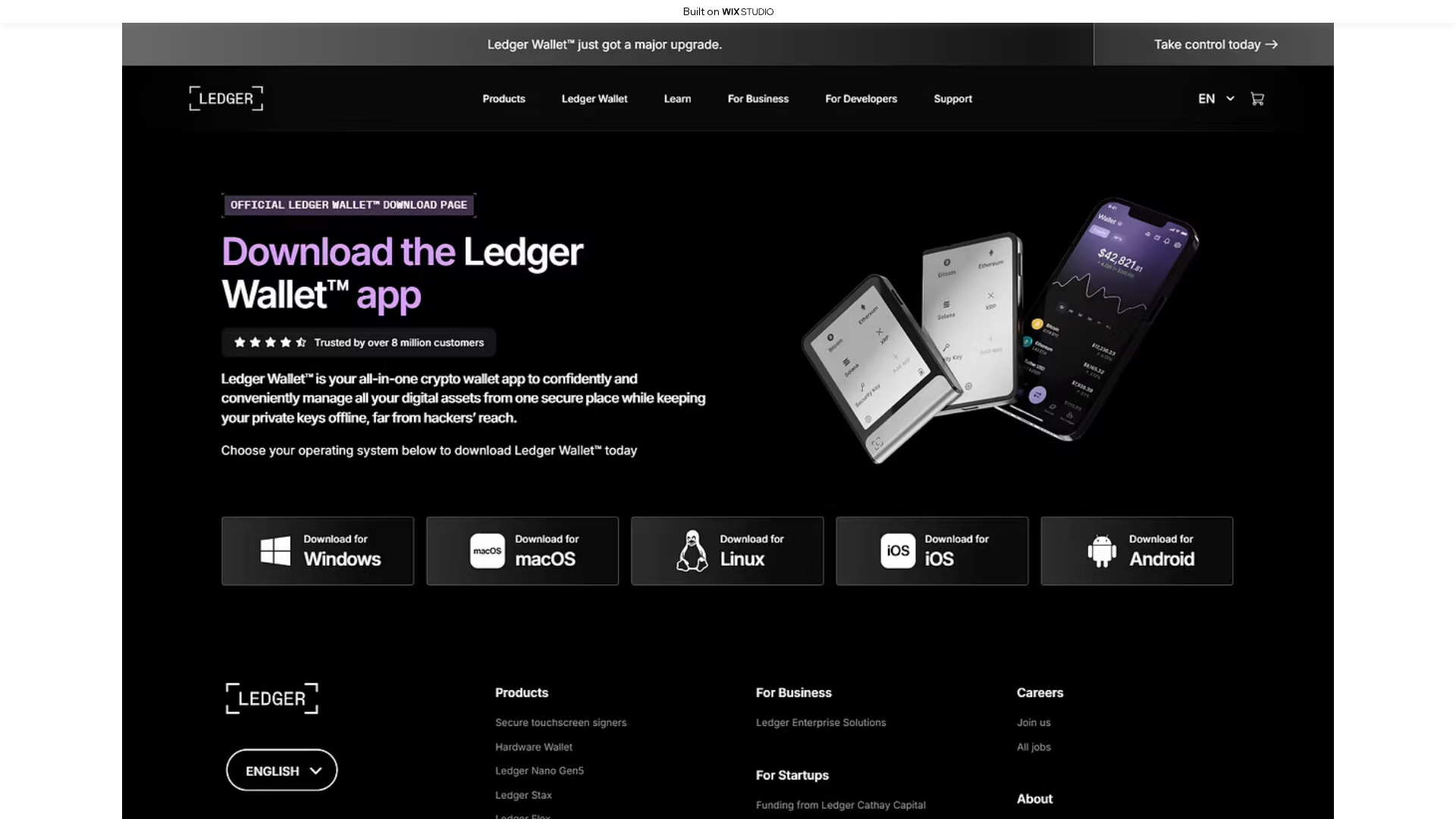 Screenshot of ledgar-live.wixstudio.com