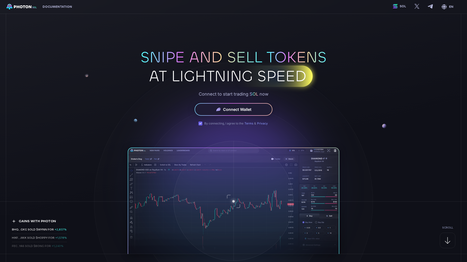 Screenshot of photon-solana.xyz
